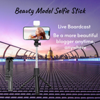 3-in-1 Selfie Stick Tripod with Bluetooth Remote & Fill Light