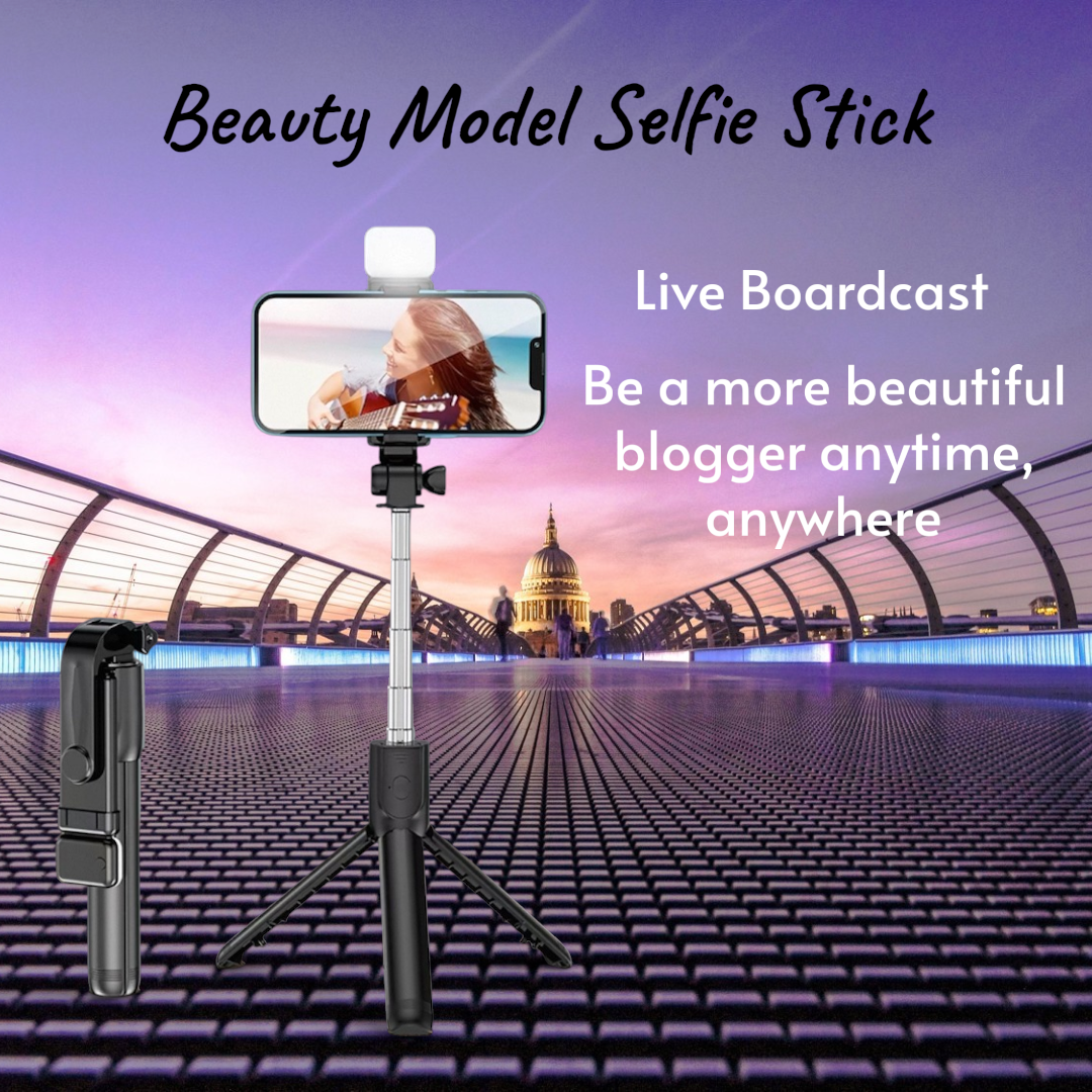 3-in-1 Selfie Stick Tripod with Bluetooth Remote & Fill Light