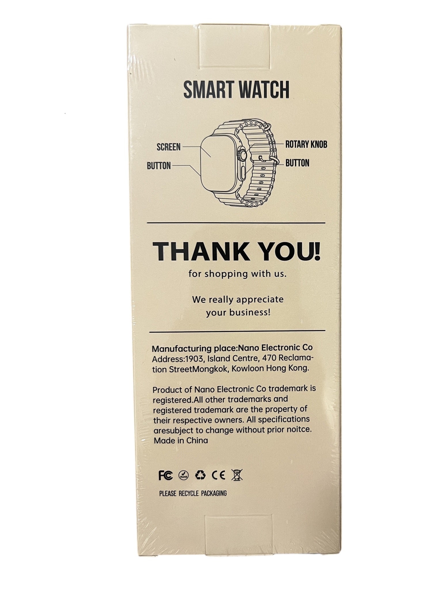 Nano Ultra Smart Watch with Calls, Heart Rate & Sleep Tracking