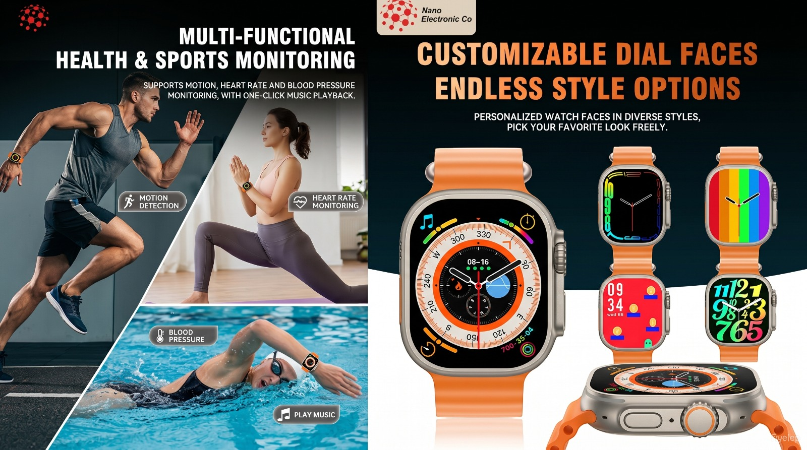 Nano Ultra Smart Watch with Calls, Heart Rate & Sleep Tracking